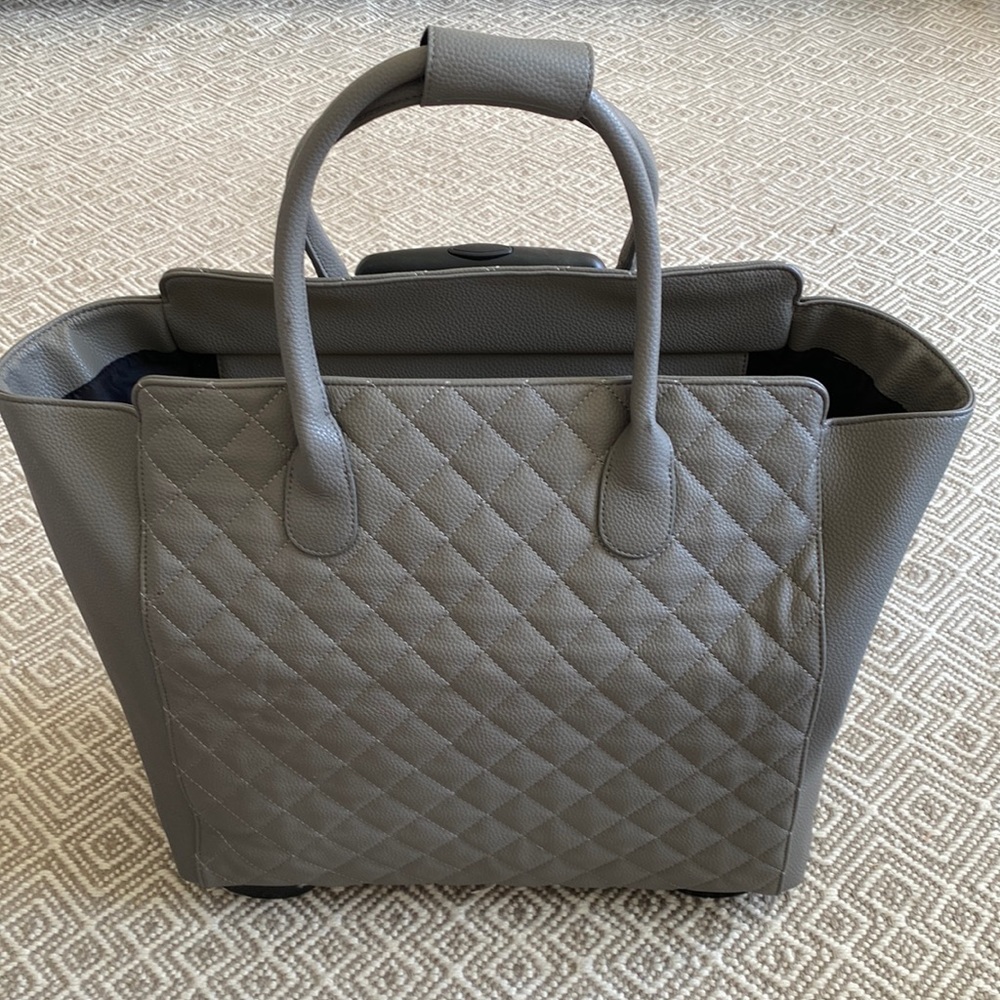 KC Jagger Laney Quilted Faux-Leather Rolling Bag
